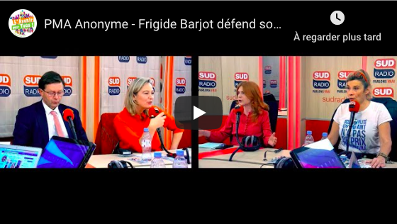 PMA Anonyme – Frigide Barjot défend son projet alternatif de coparentalité sur Sud Radio